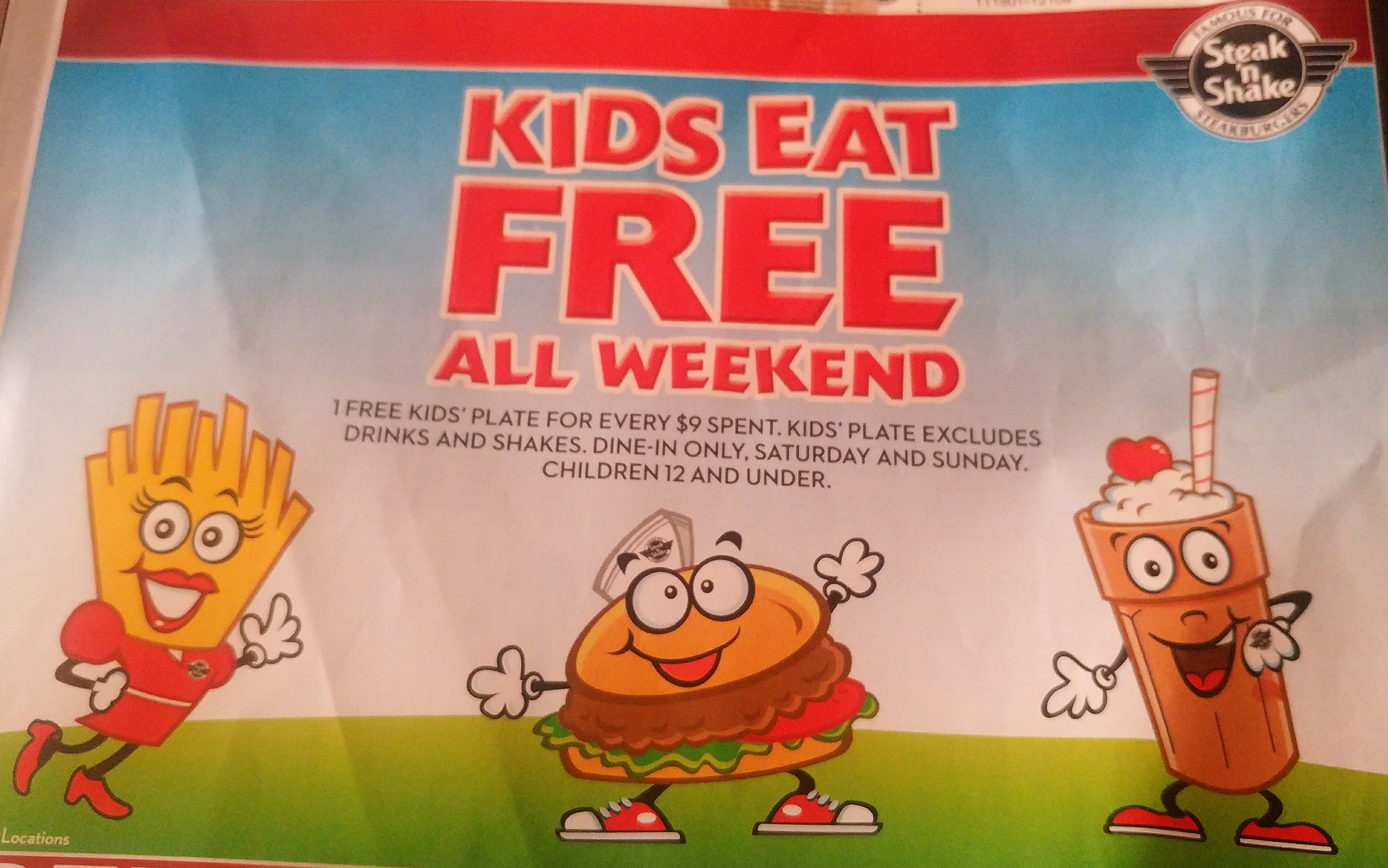Kids Eat Free at Steak and Shake